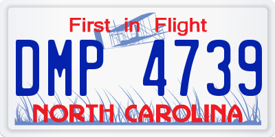 NC license plate DMP4739