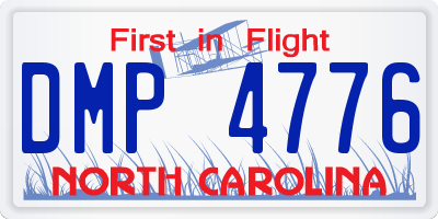 NC license plate DMP4776