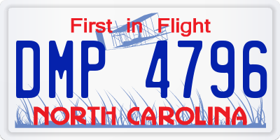 NC license plate DMP4796