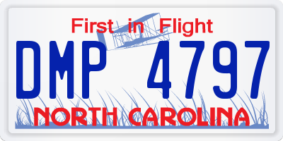 NC license plate DMP4797