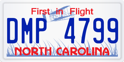 NC license plate DMP4799