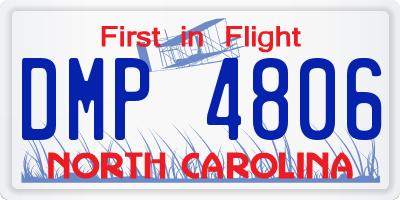 NC license plate DMP4806
