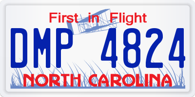 NC license plate DMP4824