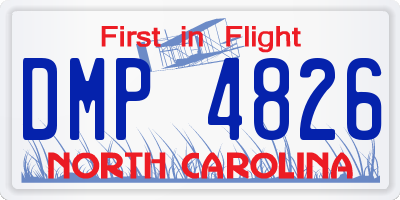 NC license plate DMP4826