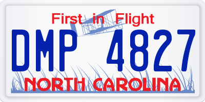 NC license plate DMP4827