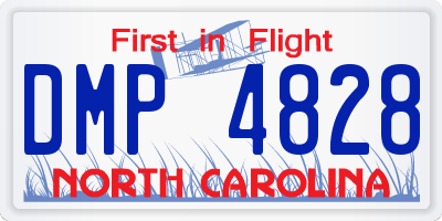 NC license plate DMP4828