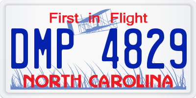 NC license plate DMP4829