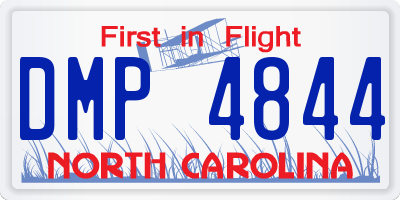 NC license plate DMP4844