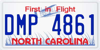 NC license plate DMP4861