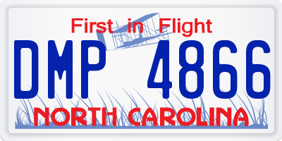 NC license plate DMP4866