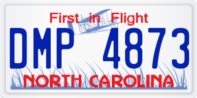 NC license plate DMP4873