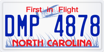 NC license plate DMP4878