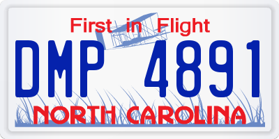 NC license plate DMP4891