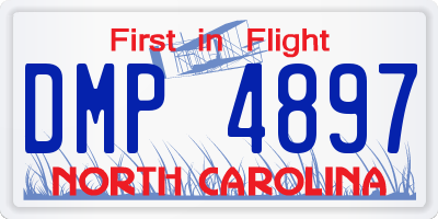 NC license plate DMP4897