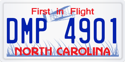 NC license plate DMP4901