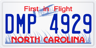 NC license plate DMP4929