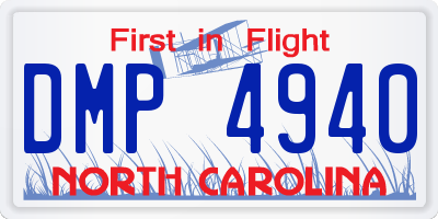NC license plate DMP4940