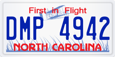 NC license plate DMP4942