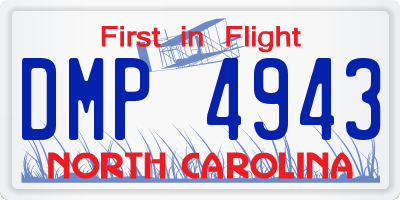 NC license plate DMP4943