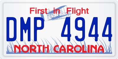 NC license plate DMP4944