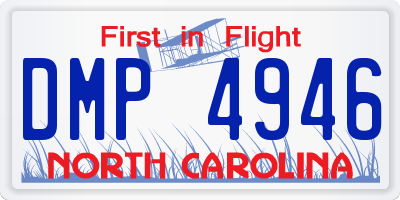 NC license plate DMP4946