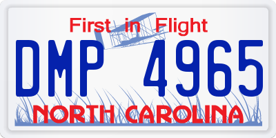 NC license plate DMP4965