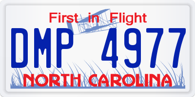 NC license plate DMP4977