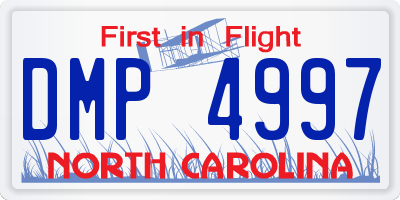 NC license plate DMP4997