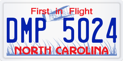 NC license plate DMP5024