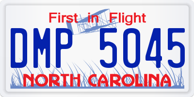 NC license plate DMP5045