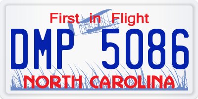 NC license plate DMP5086