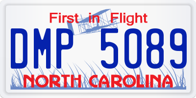 NC license plate DMP5089
