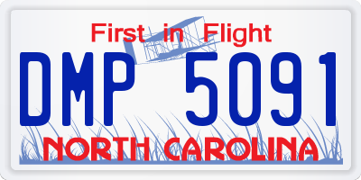 NC license plate DMP5091