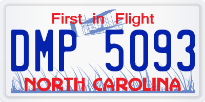 NC license plate DMP5093