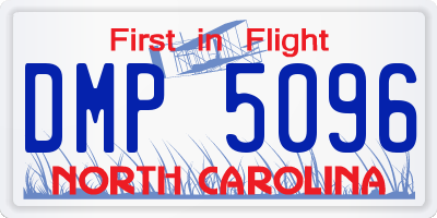 NC license plate DMP5096