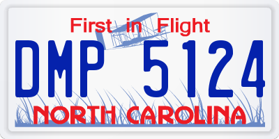 NC license plate DMP5124