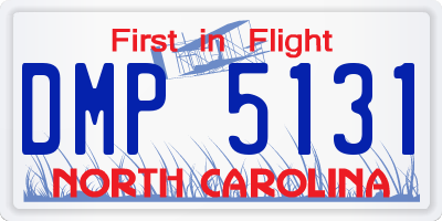 NC license plate DMP5131