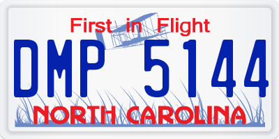 NC license plate DMP5144