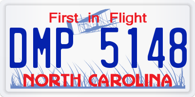 NC license plate DMP5148