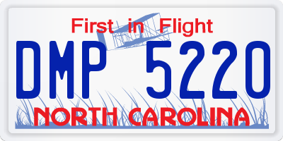 NC license plate DMP5220