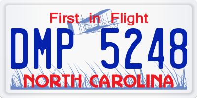 NC license plate DMP5248