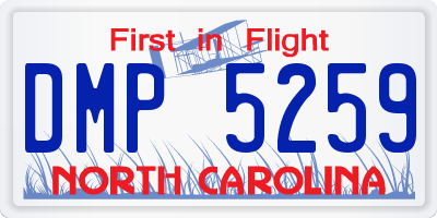 NC license plate DMP5259