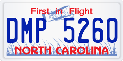NC license plate DMP5260