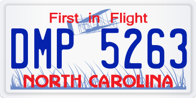 NC license plate DMP5263