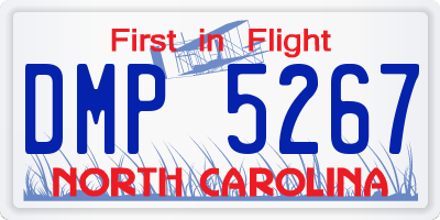 NC license plate DMP5267