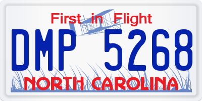 NC license plate DMP5268