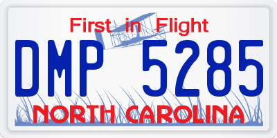 NC license plate DMP5285
