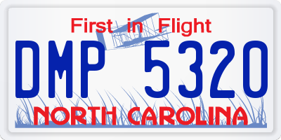 NC license plate DMP5320