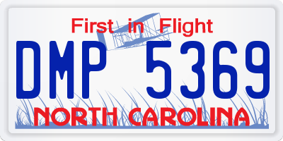NC license plate DMP5369