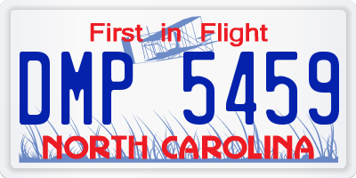 NC license plate DMP5459